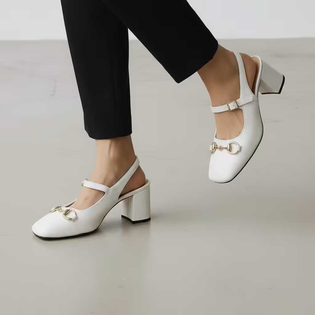 Gucci Horsebit White Pump For Women