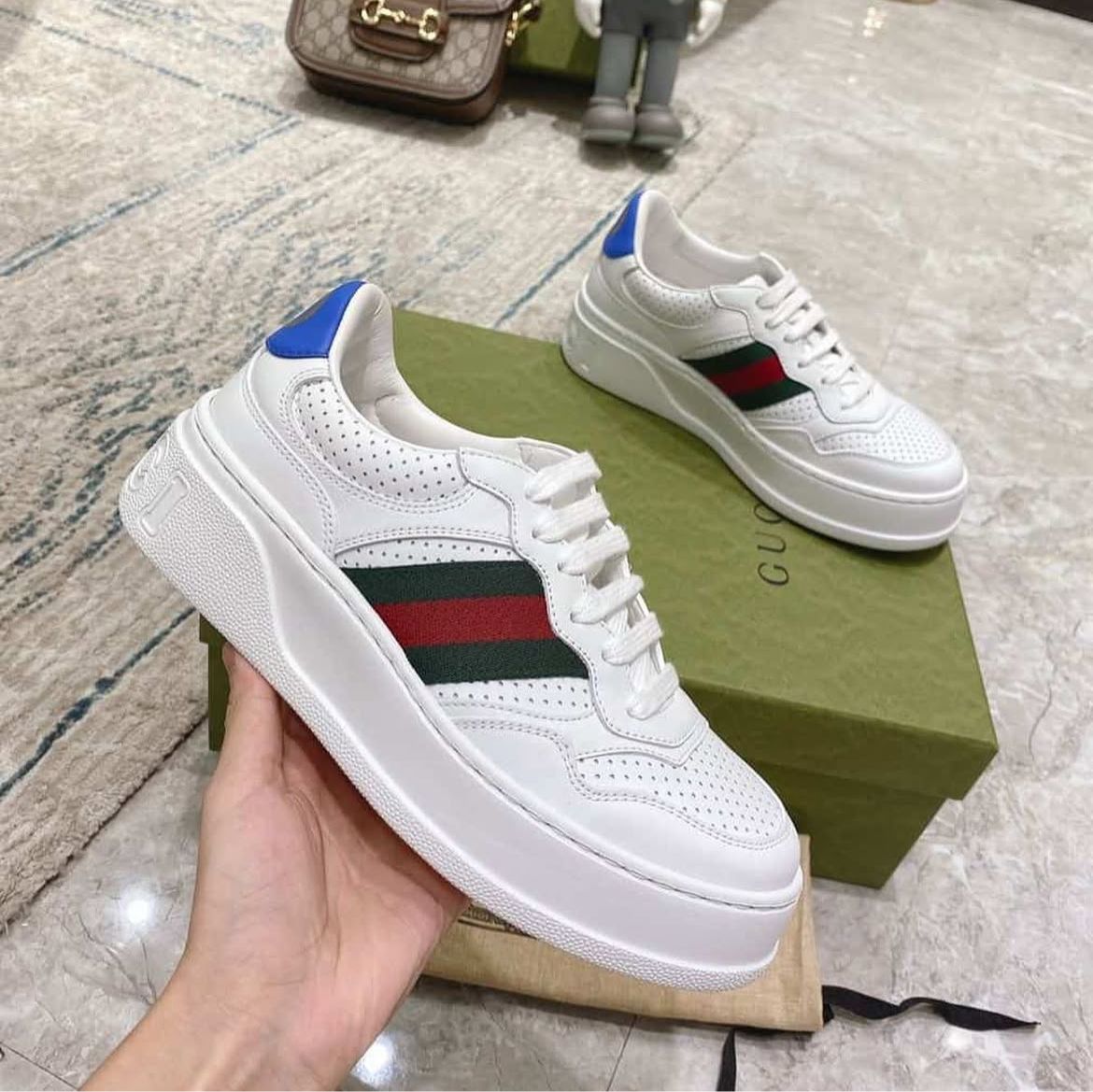 Gucci Chunky B Leather White Sneaker For Men
