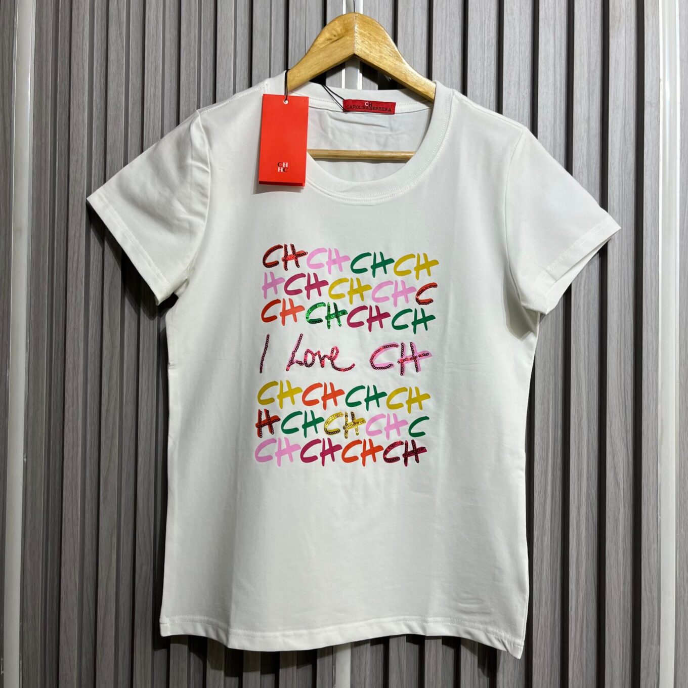 Carolina Herrera White Love Tshirt For Women