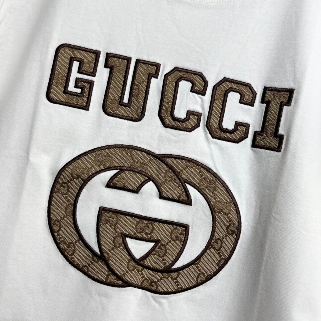 Gucci White Monogram T-shirt For Women