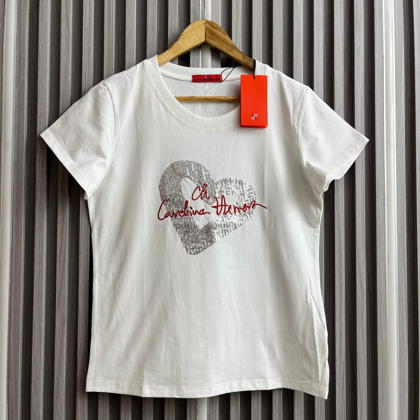 Carolina Herrera White Love Tshirt For Women