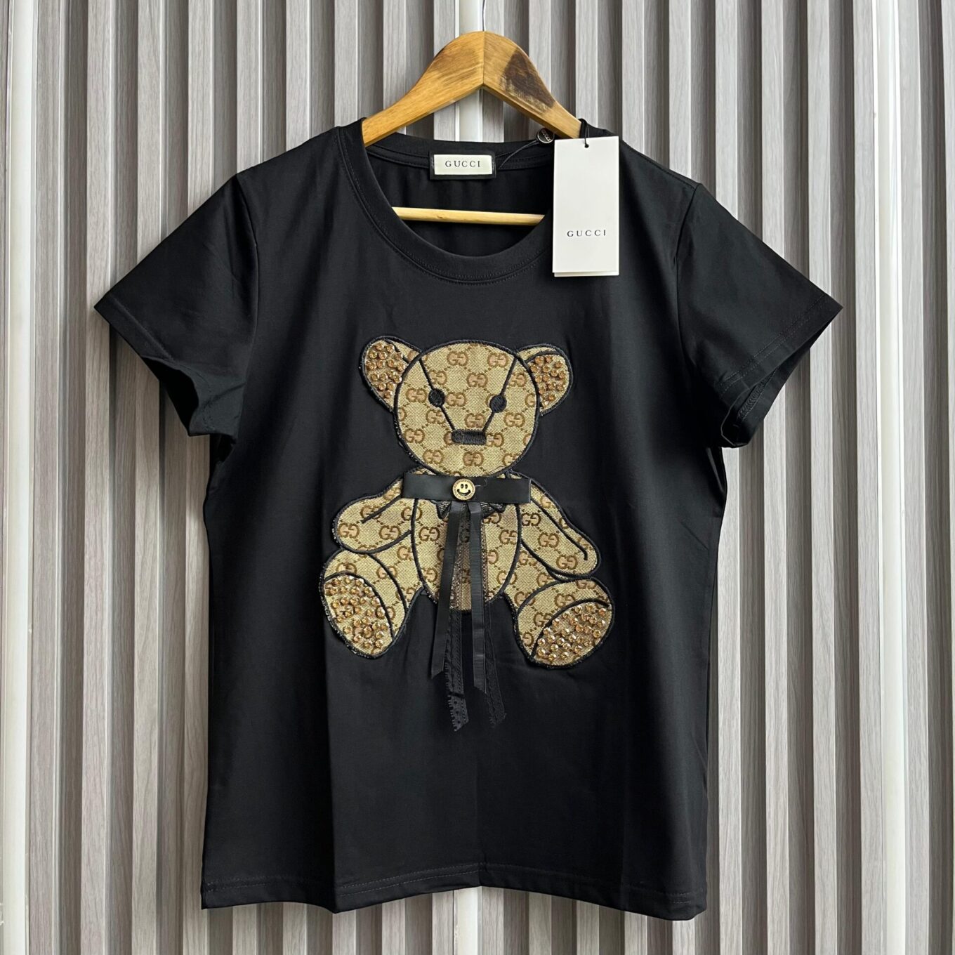 Gucci Teddy Black Tshirt For Women