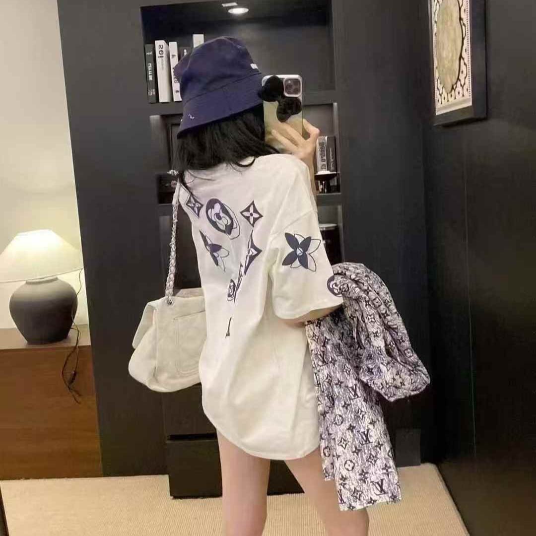 WhatsApp Image 2025-06-17 at 11.54.23 AM Louis Vuitton White Printed Oversized T-shirt For Women