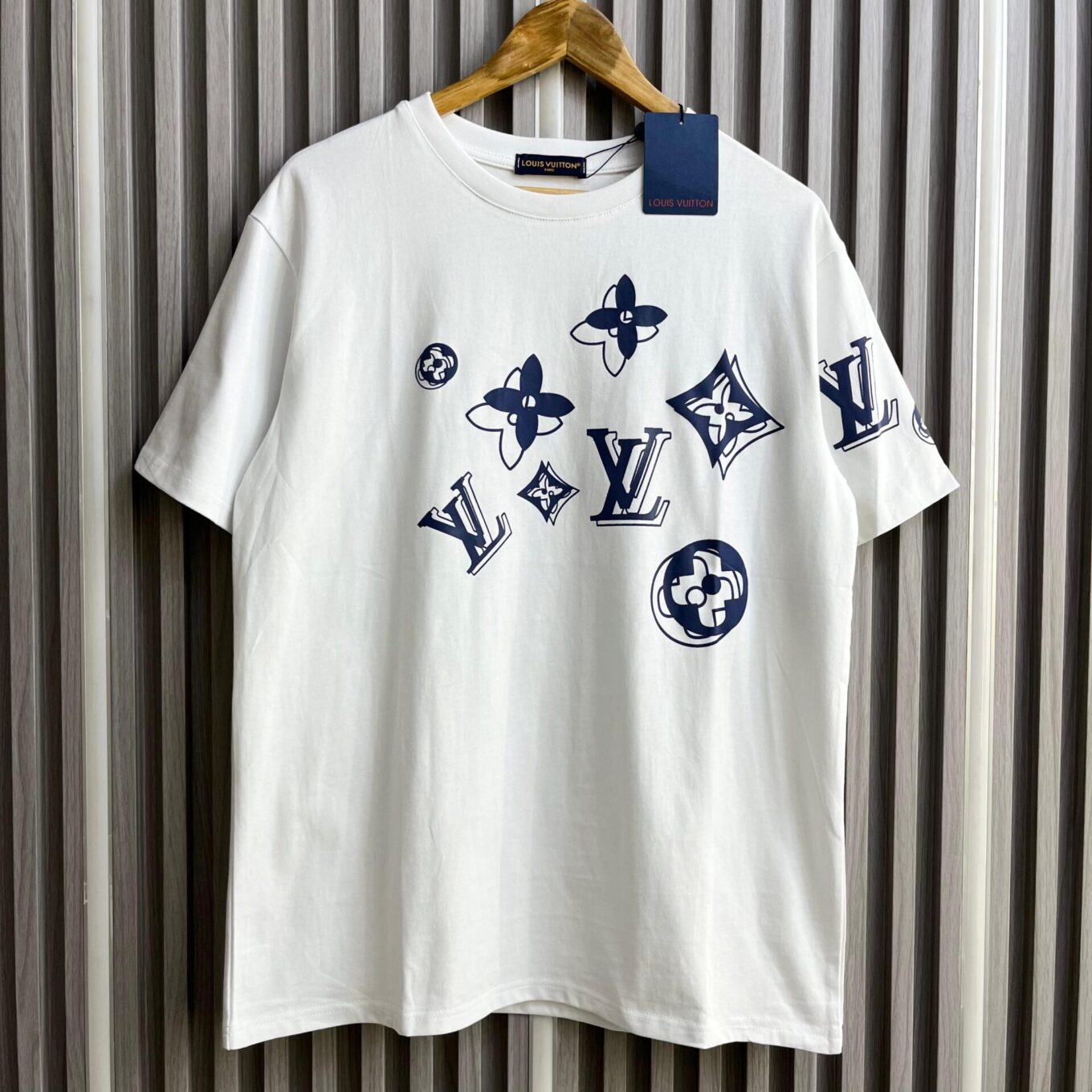 Louis Vuitton White Printed Oversized T-shirt  For Women