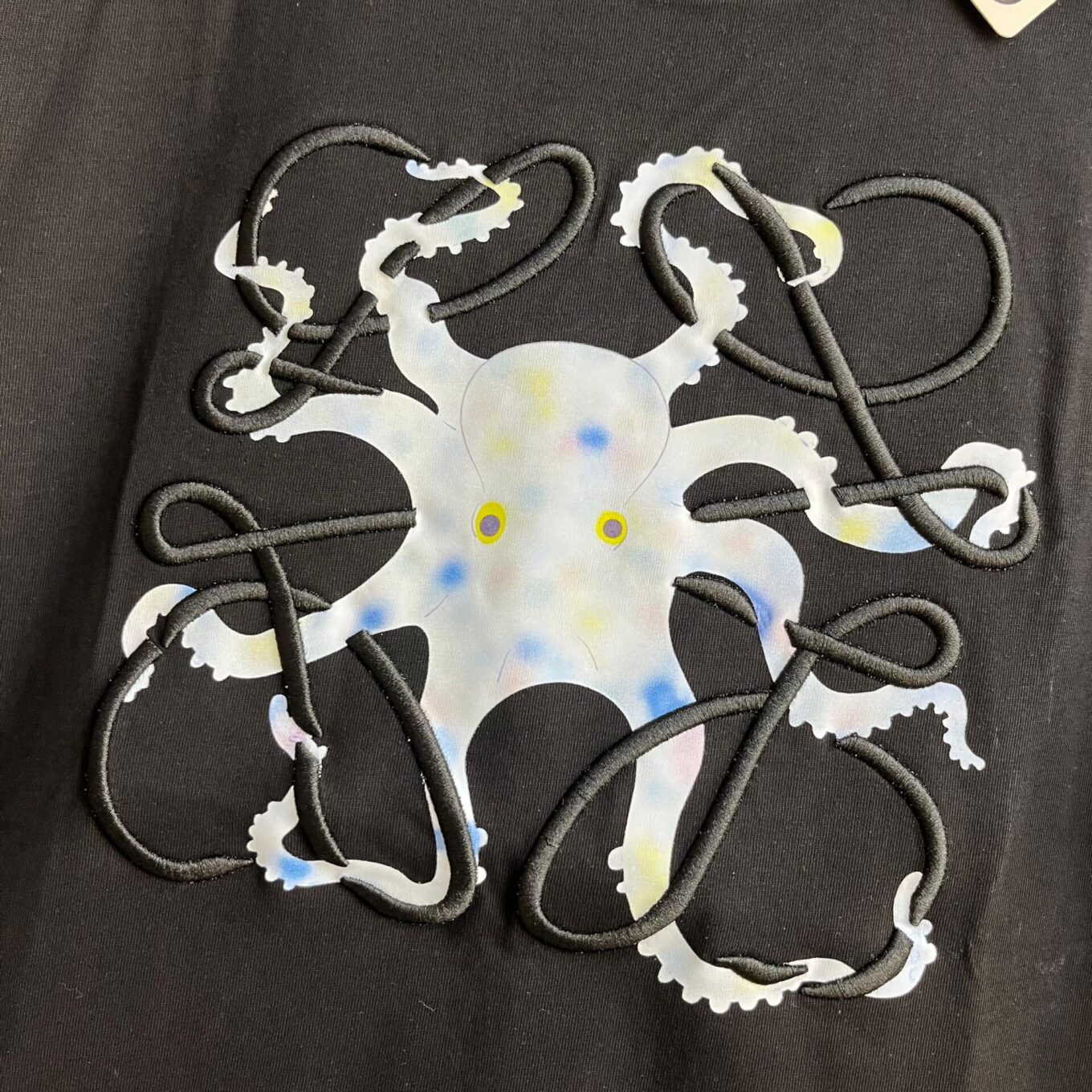 Loewe Octopus Black Oversized T-shirt  For Women