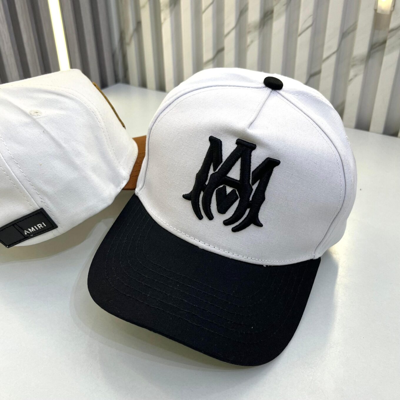 WhatsApp Image 2025-06-17 at 5.14.17 PM Amiri White Black Baseball Cap