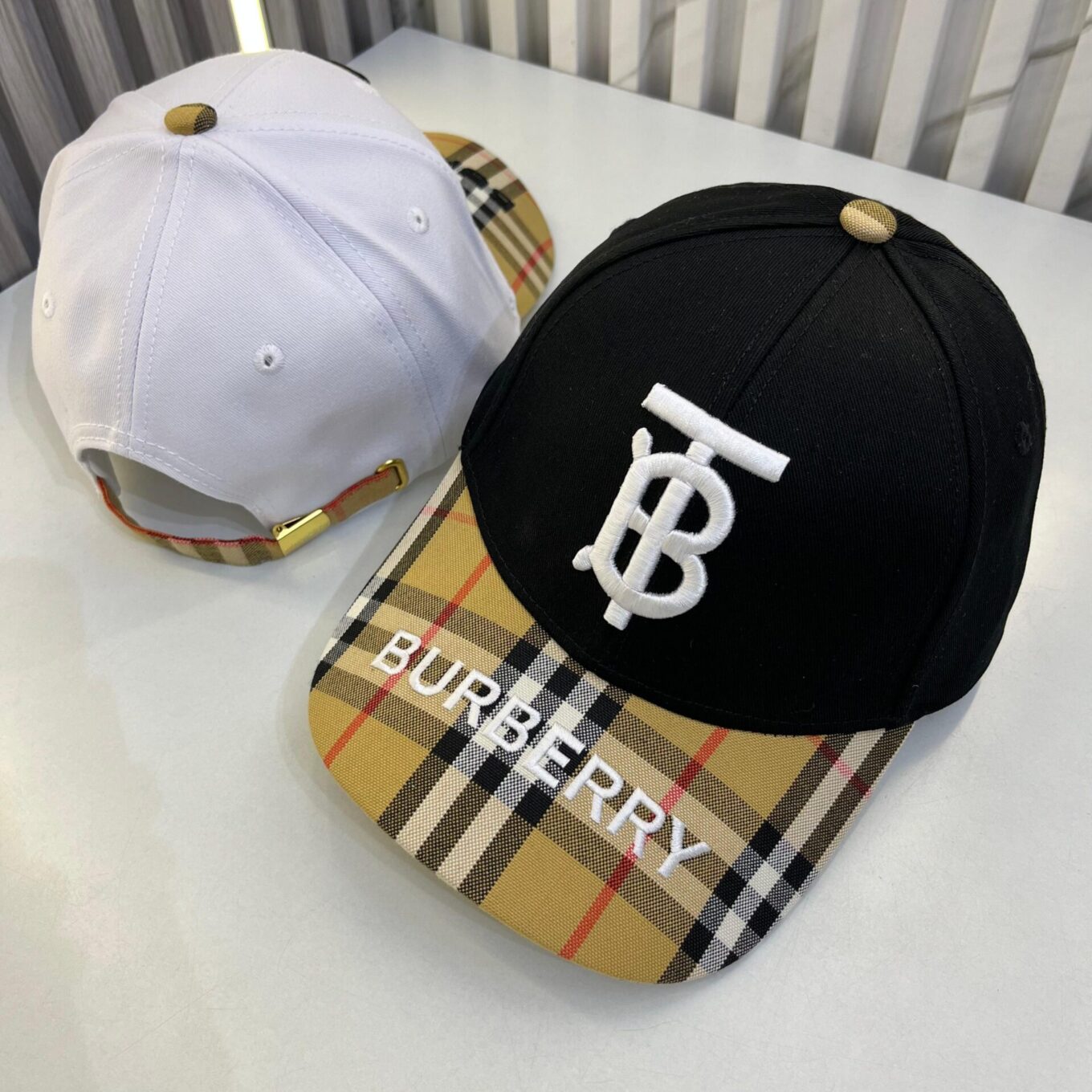 WhatsApp Image 2025-06-17 at 5.46.21 PM Burberry TB Black Baseball Cap