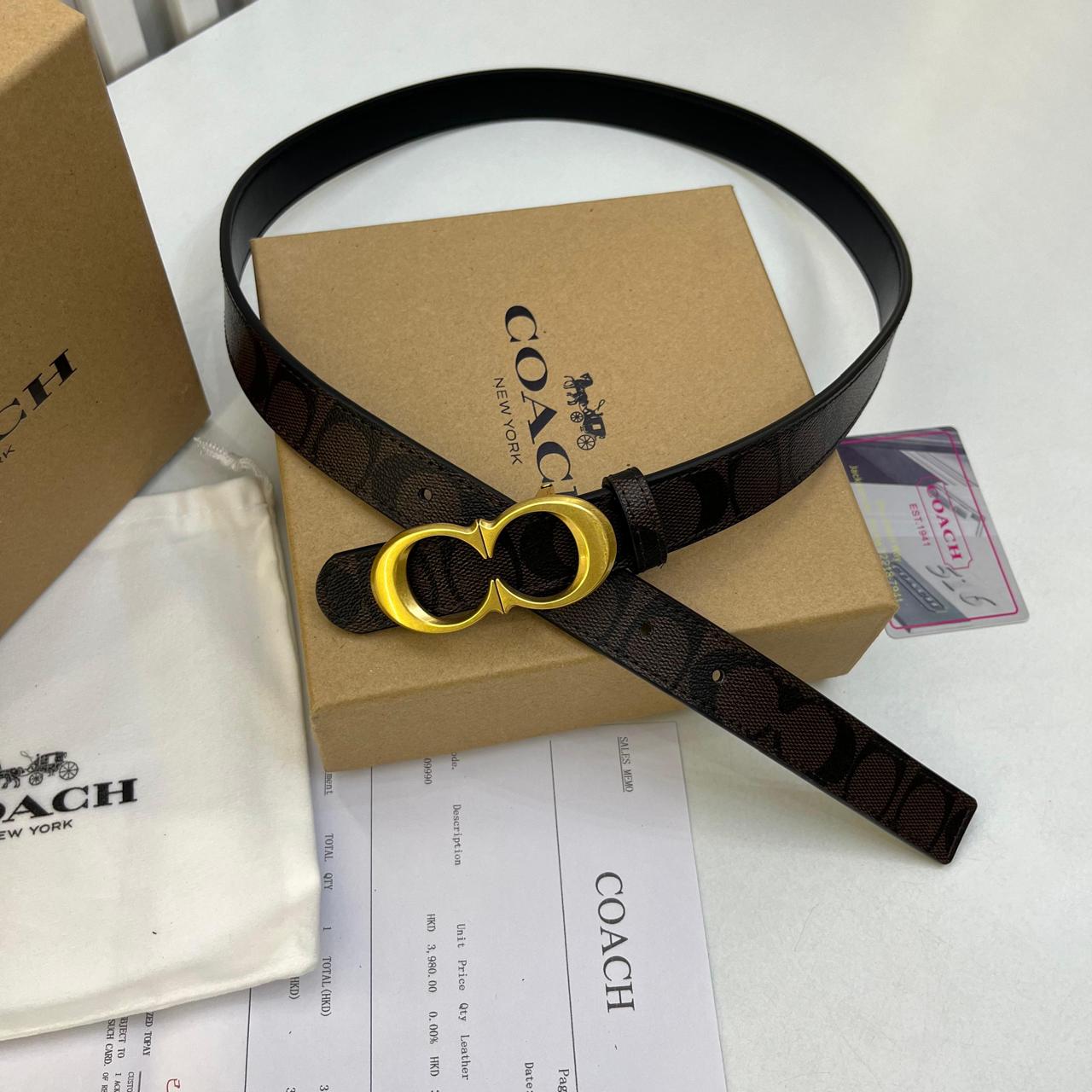 Coach Coffee Signature Belt