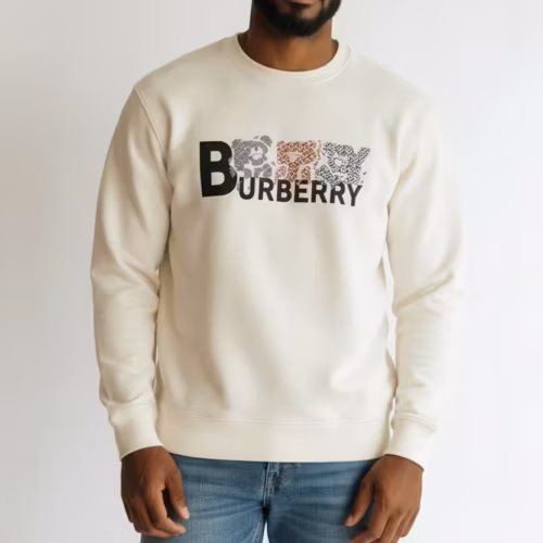 Photoroom_20251119_192145 Burberry Teddy White Sweatshirt