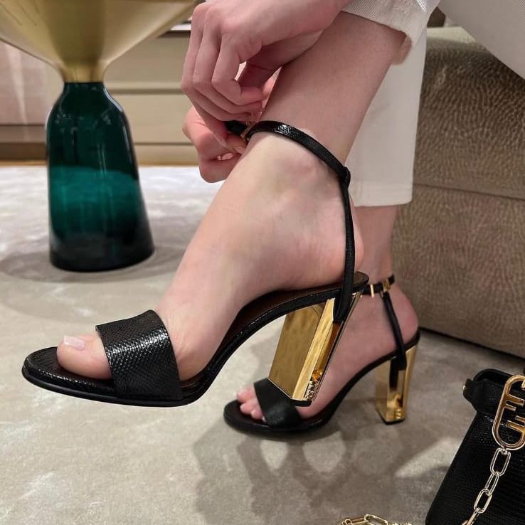 WhatsApp Image 2025-07-16 at 6.15.52 PM Fendi Zucca Croco Black Heeled Sandal