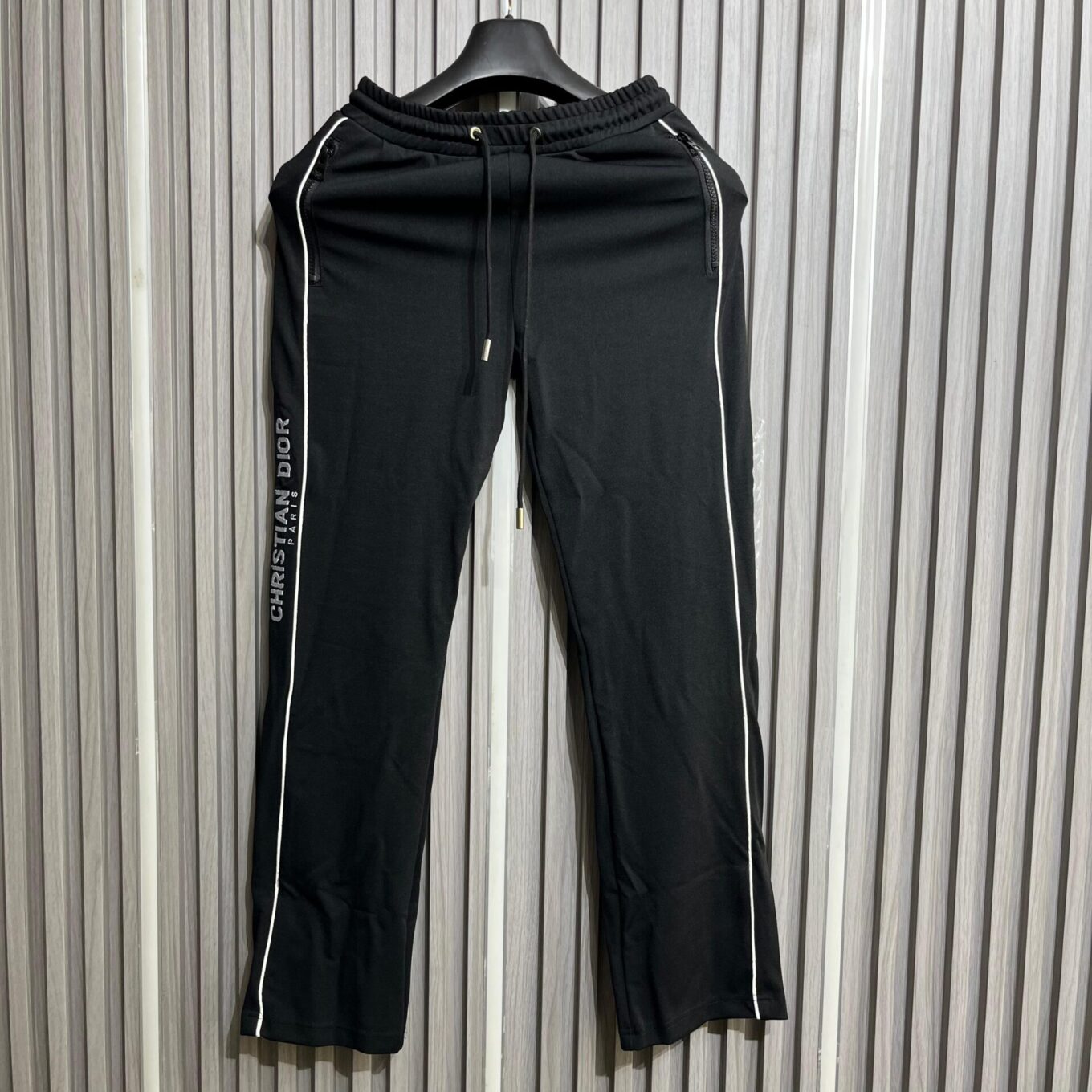 Christian Dior Women's Black Co-ord Set with White Piping