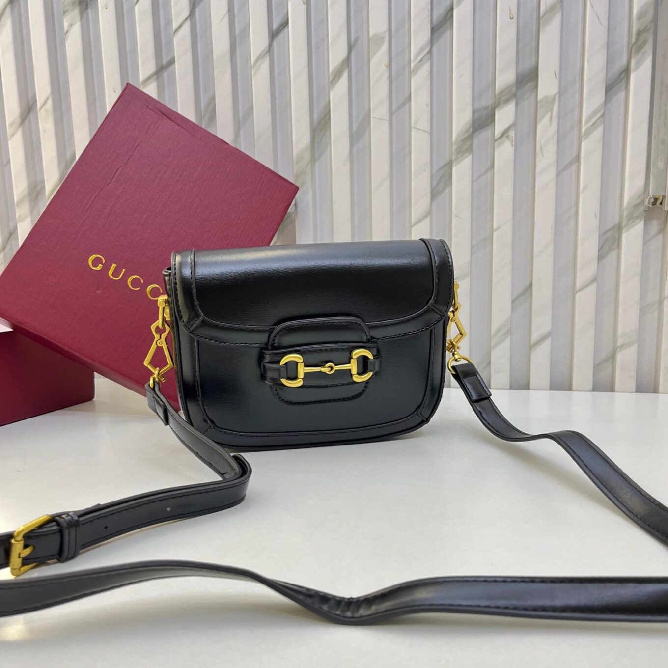 WhatsApp Image 2025-08-07 at 11.54.14 AM Gucci Mini 1955 Black Horsebit Sling Bag (With Box)