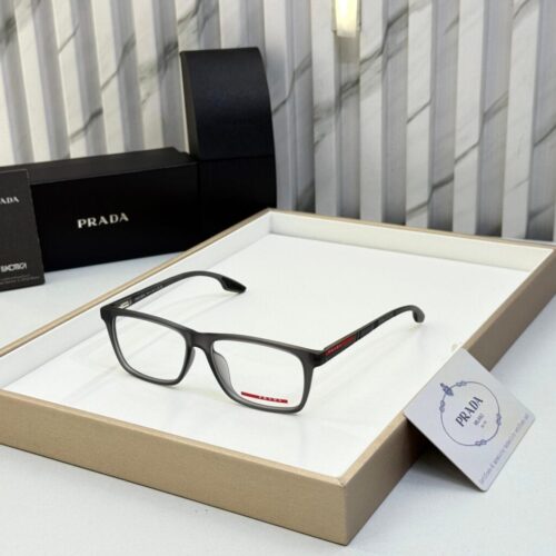 WhatsApp Image 2025-08-17 at 2.38.01 PM Prada Rectangle Unisex Grey Optical Frame