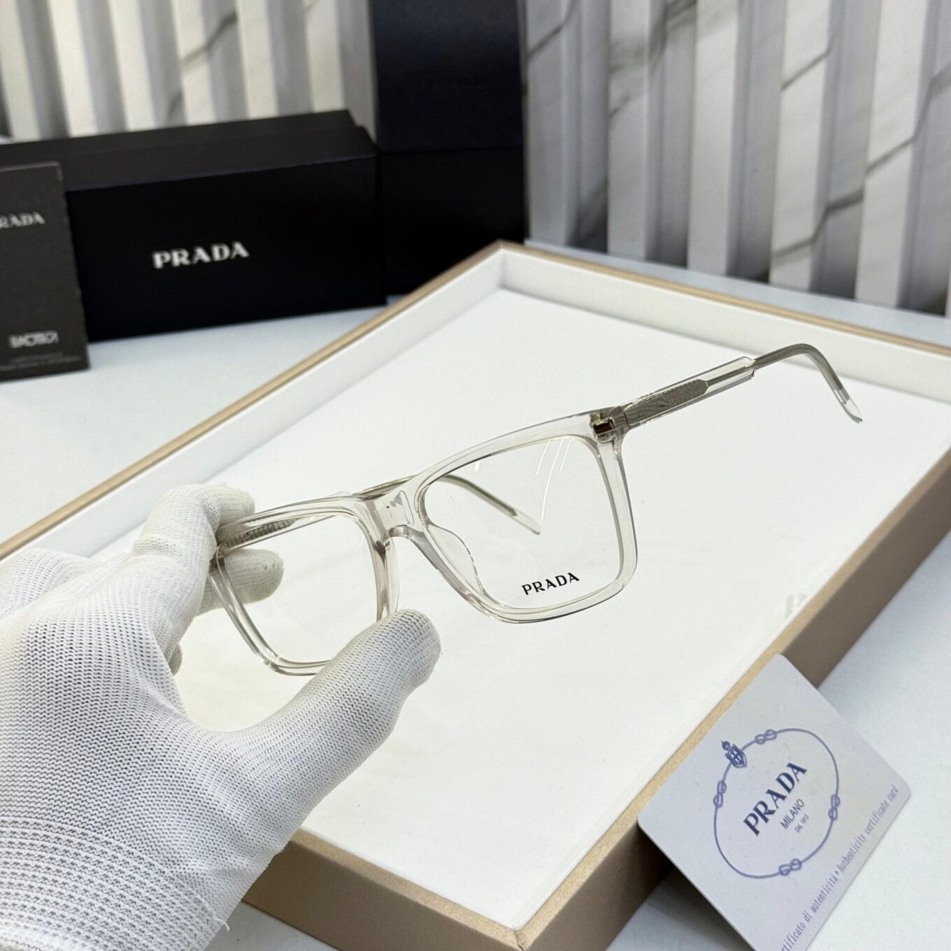 WhatsApp Image 2025-08-17 at 3.44.34 PM (1) Prada Men Transparent Optical Frame