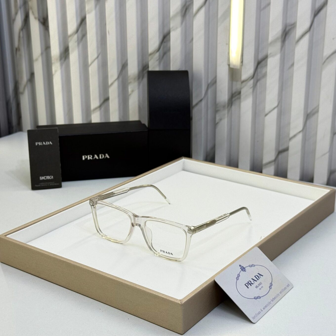 WhatsApp Image 2025-08-17 at 3.44.34 PM Prada Men Transparent Optical Frame