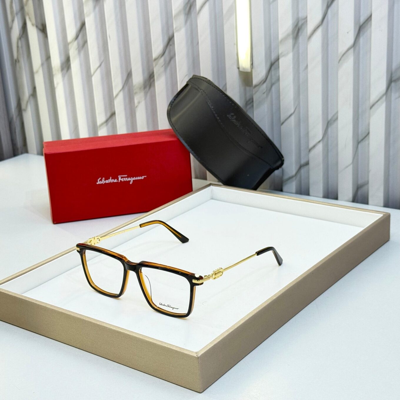 WhatsApp Image 2025-08-17 at 6.18.23 PM Salvatore Ferragamo Square Men's Eyeglassses