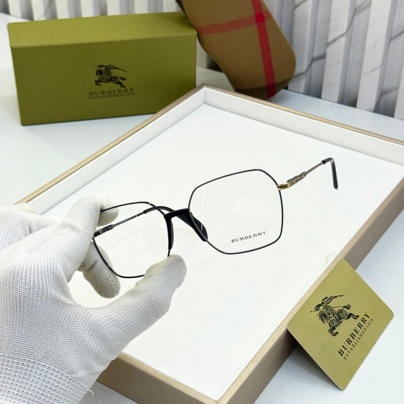 Burberry Hexagon Unisex Eyeglasses