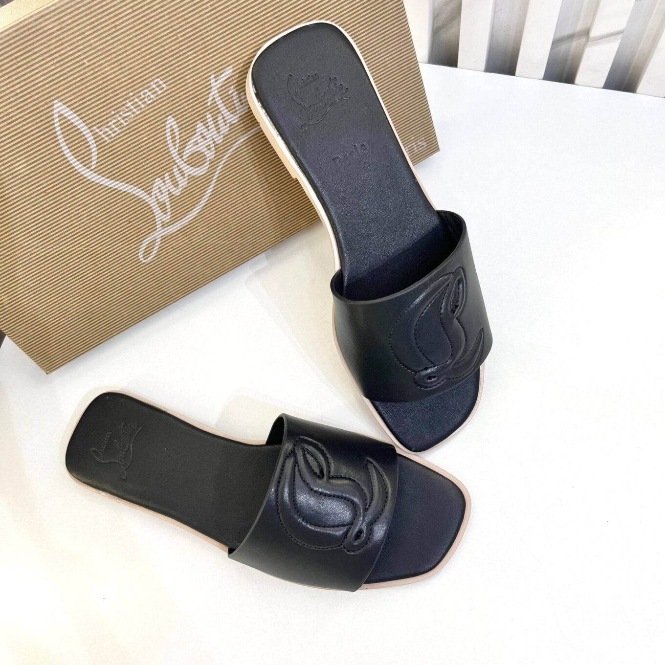 WhatsApp Image 2025-08-22 at 8.37.57 PM Christian Louboutin Black Mules Flat