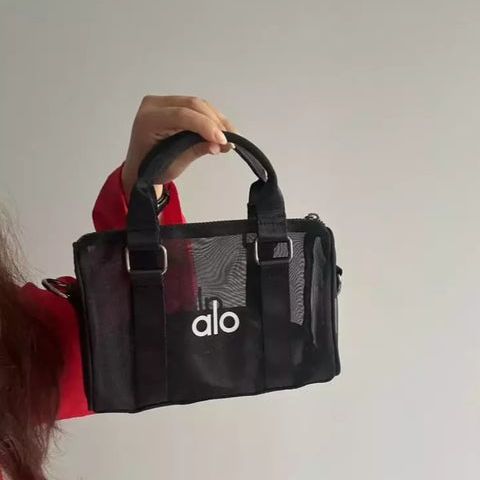 Alo Mini Black White Sheer Duffle
