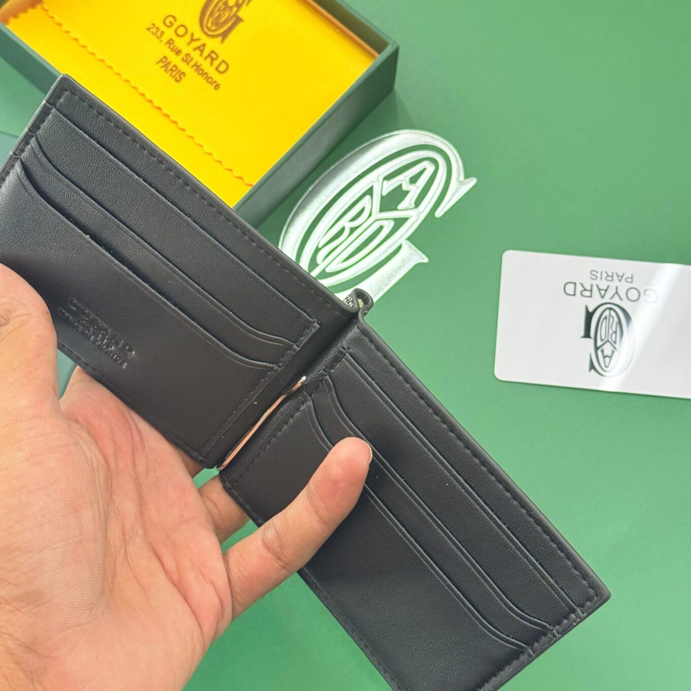 WhatsApp Image 2025-08-24 at 1.50.37 PM Goyard Saint Thomas Black Color Bill Fold Wallet (With Box)