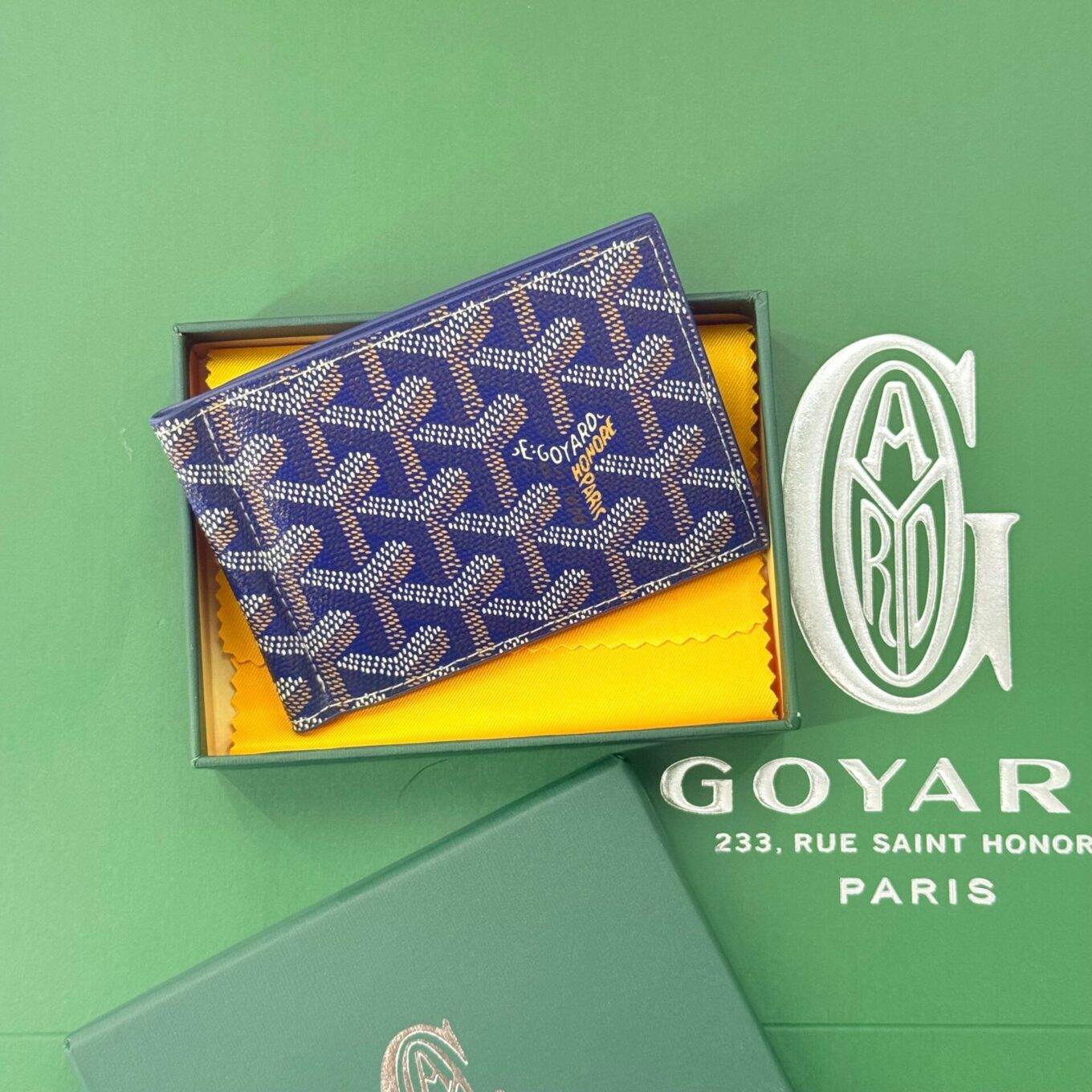 WhatsApp Image 2025-08-24 at 1.54.44 PM Goyard Saint Thomas Blue Color Bill Fold Wallet (With Box)