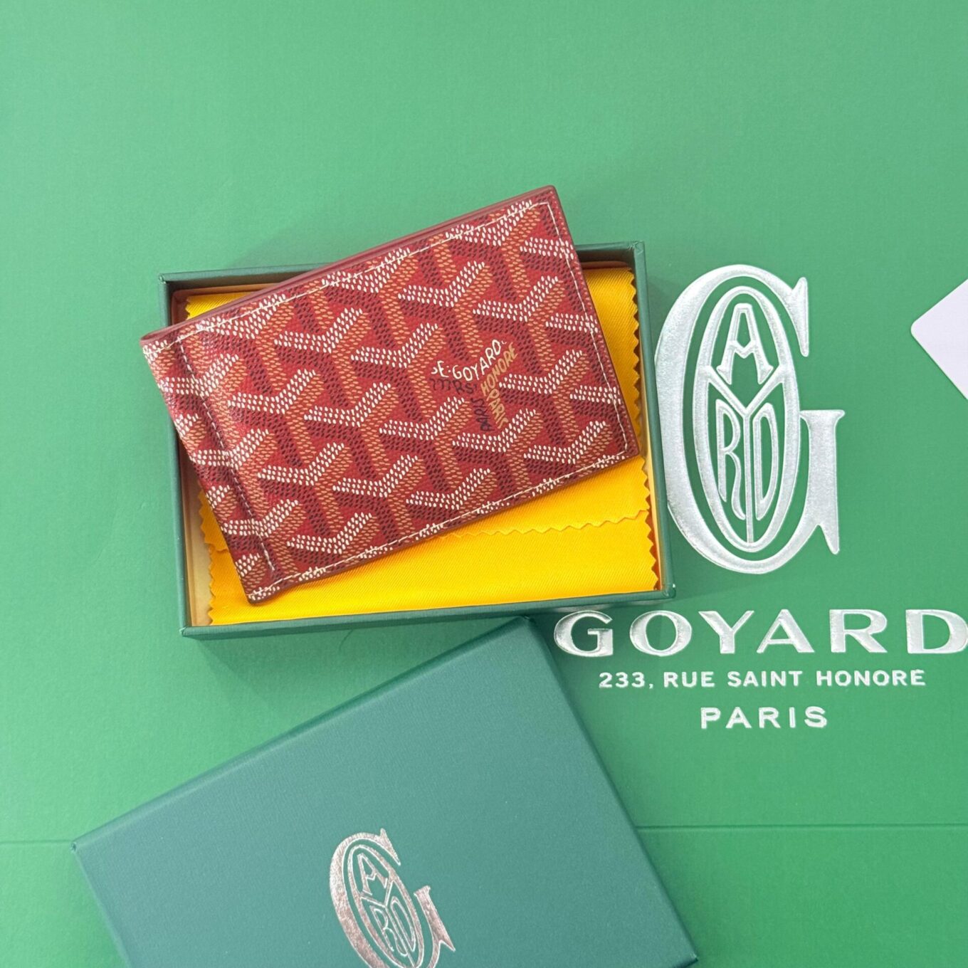 WhatsApp Image 2025-08-24 at 1.56.31 PM (1) Goyard Saint Thomas Red Color Bill Fold Wallet (With Box)