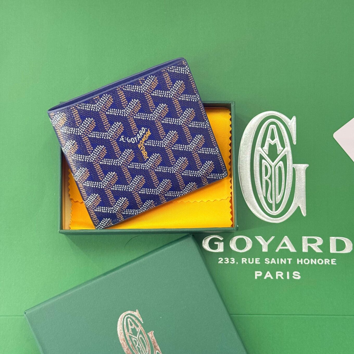 WhatsApp Image 2025-08-24 at 2.04.03 PM (1) Goyard Victoire Blue Color Wallet With Box (With Box)