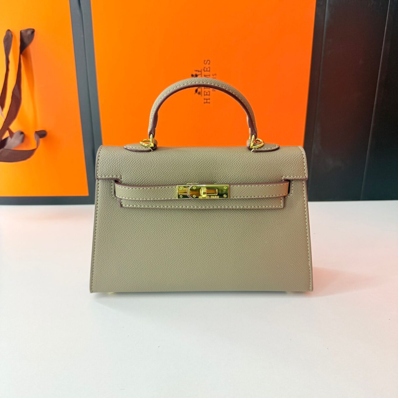Hermes Kelly Mini Grey Handbag