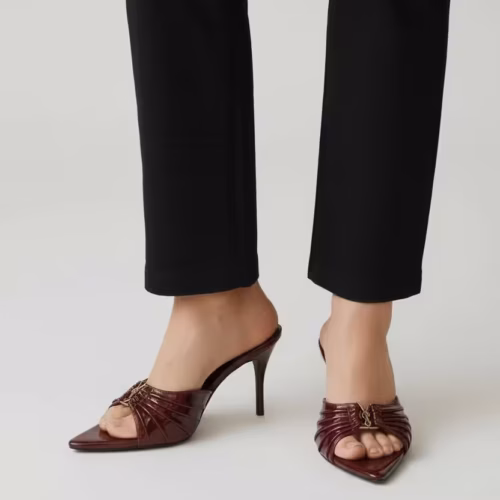 Ysl Babylone Maroon Mules
