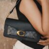 Coach Plaque Black Signature Shoulder Bag