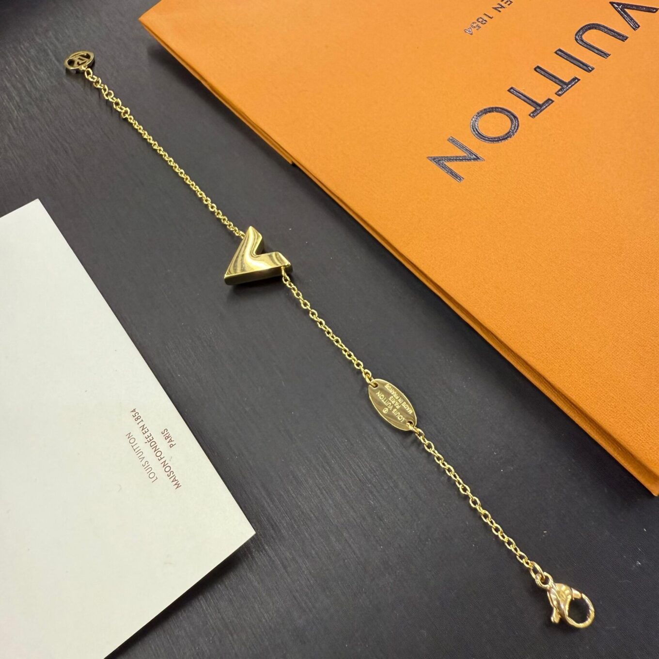 WhatsApp Image 2025-09-05 at 9.29.47 PM Louis Vuitton V Gold Color Bracelet