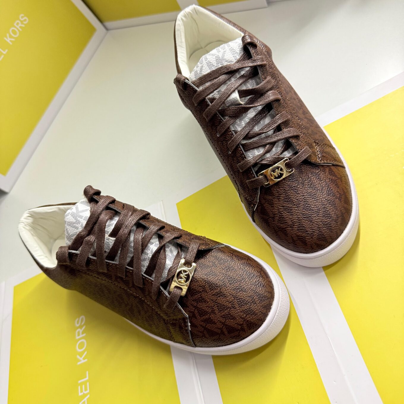 WhatsApp Image 2025-09-09 at 3.56.59 PM Michael Kors Keaton Logo Coffee Color Sneaker