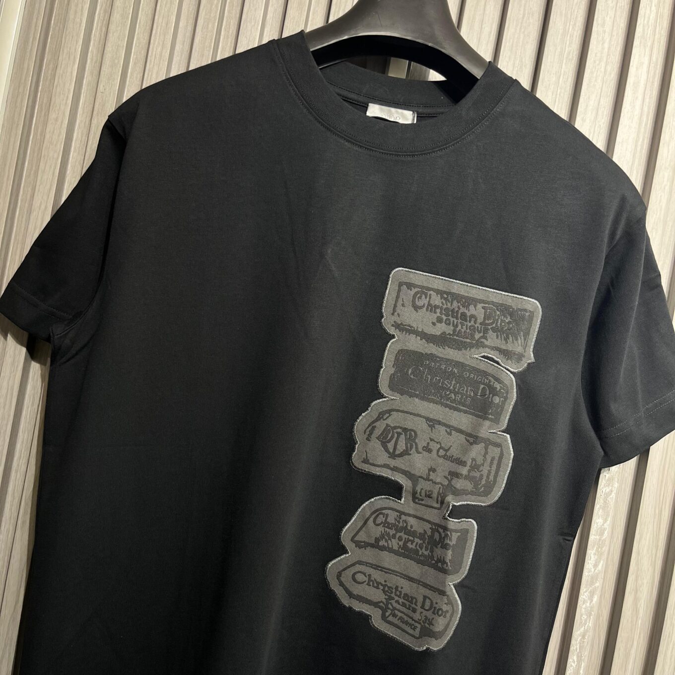 Dior Black Graphic Logo T-Shirt For Men