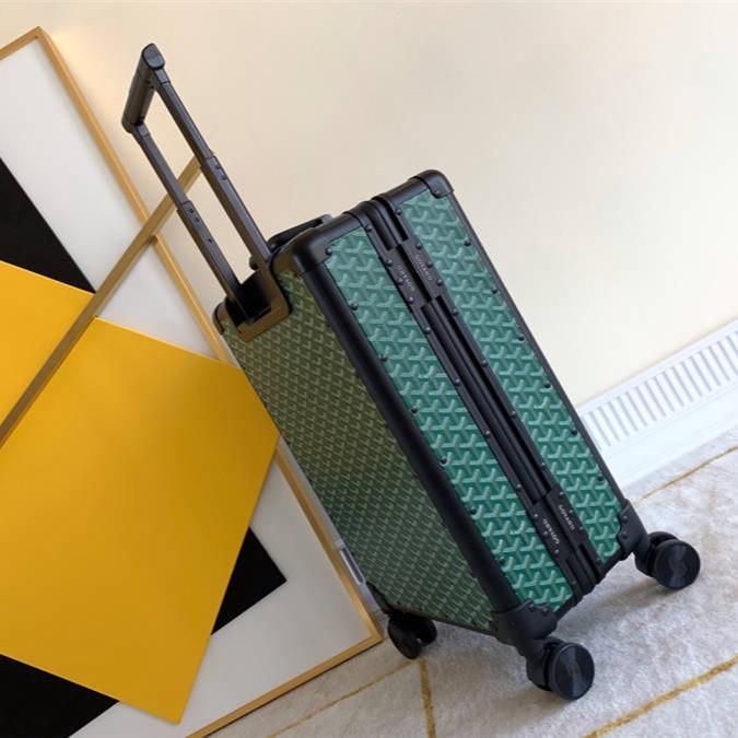 Goyard Bourget PM Green 20Inch Cabin Trolley Bag