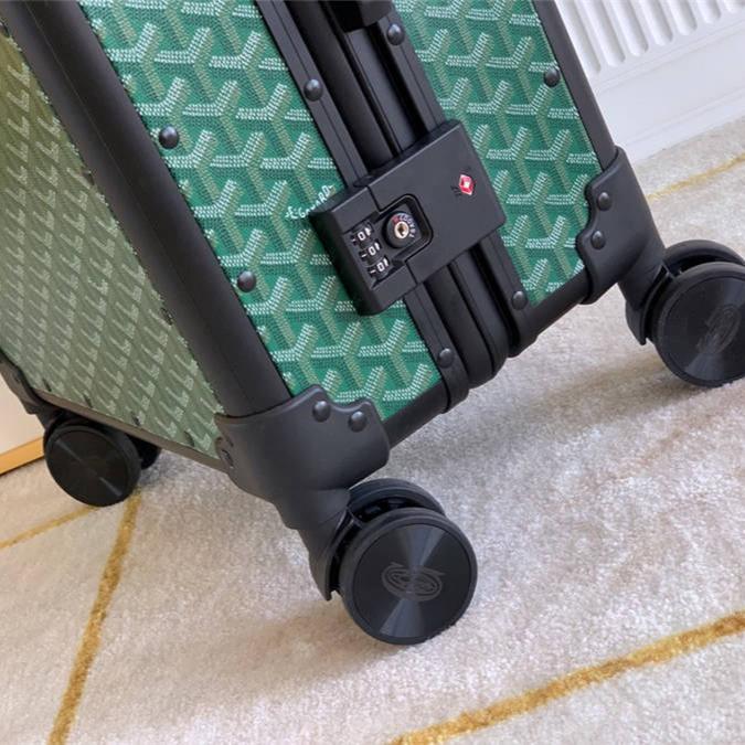 Goyard Bourget PM Green 20Inch Cabin Trolley Bag