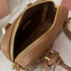 Miu Miu Arcadie Matlasse Nappa Brown Bowling Bag (With Box)
