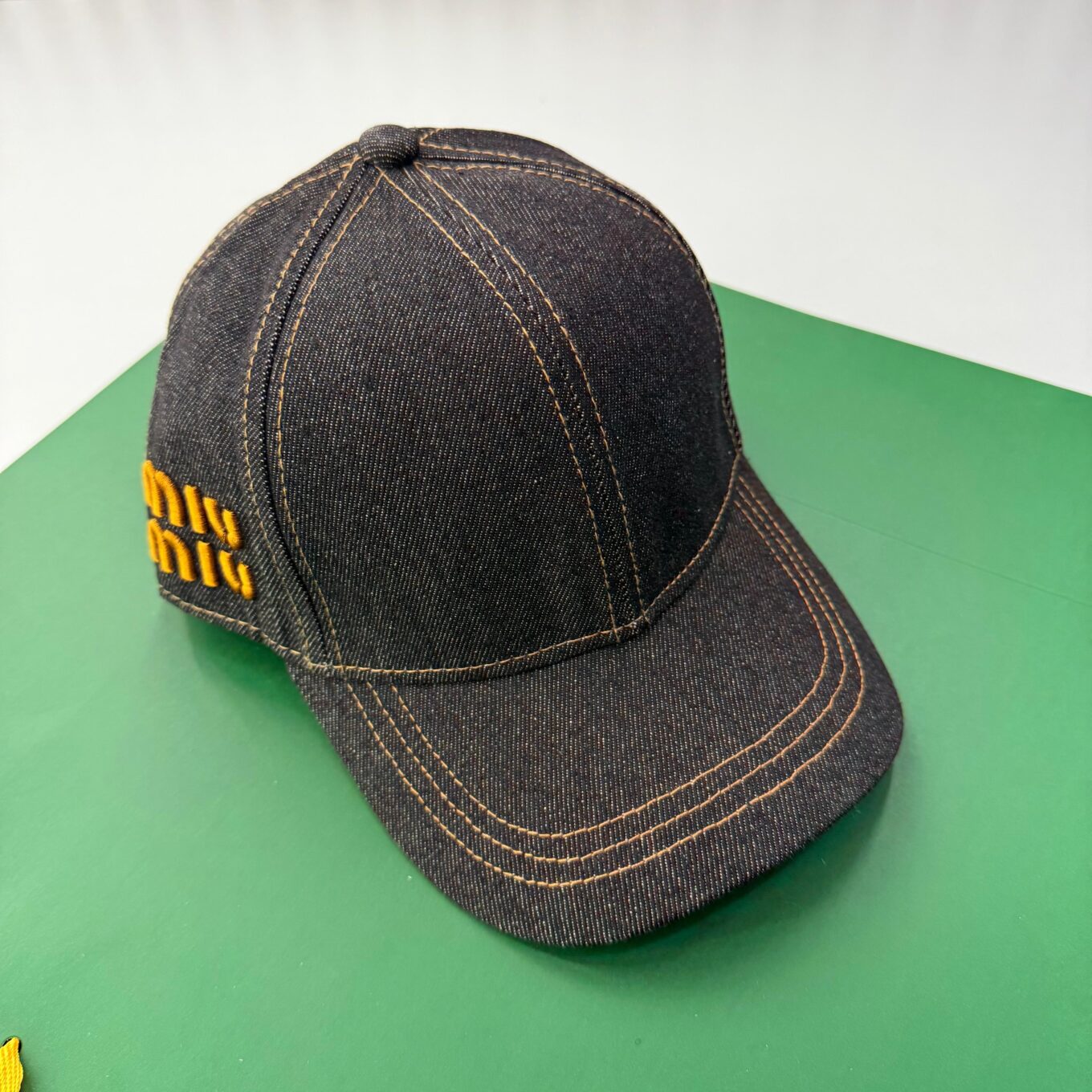 WhatsApp Image 2025-09-27 at 5.30.33 PM (2) Miu Miu Black Denim Baseball Cap
