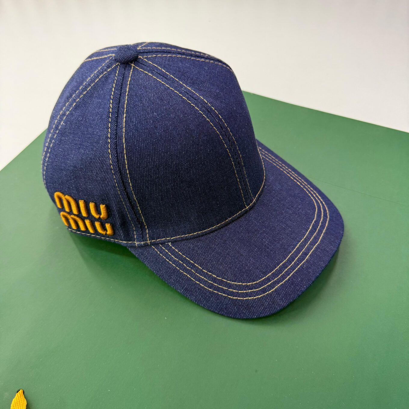 WhatsApp Image 2025-09-27 at 5.31.21 PM Miu Miu Blue Denim Baseball Cap
