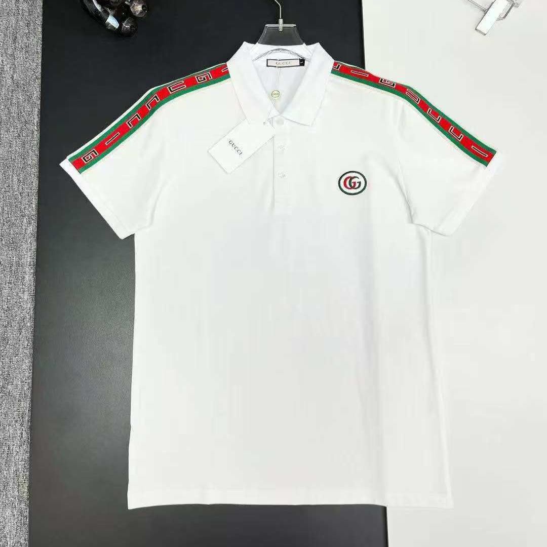 WhatsApp Image 2025-10-01 at 6.56.11 PM Gucci Polo White Tshirt with Logo Tape Sleeves