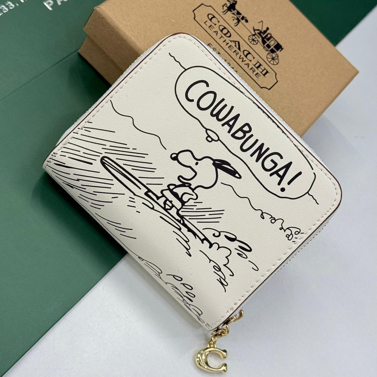 Coach X Peanuts Essential White Billfold Wallet