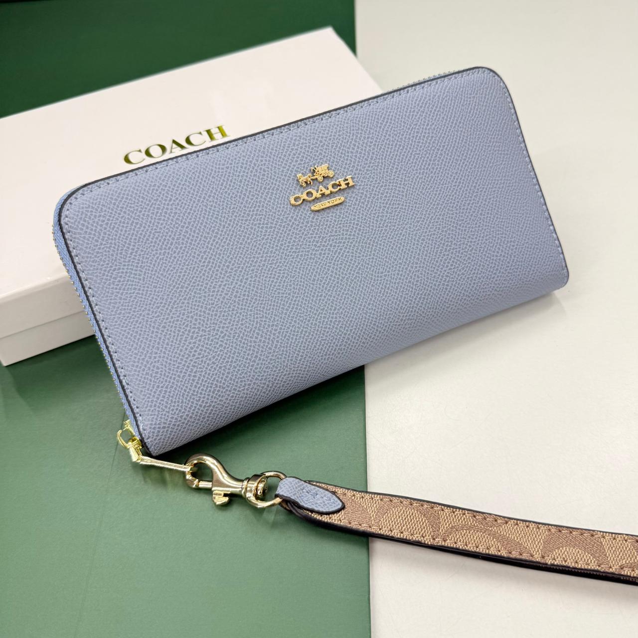 WhatsApp Image 2025-10-06 at 10.18.40 PM Coach Accordion Blue Zipper Wallet