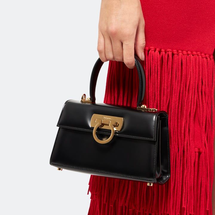 WhatsApp Image 2025-10-10 at 7.51.40 PM Ferragamo Iconic Top Handle Black Color Hand Bag (With Box)