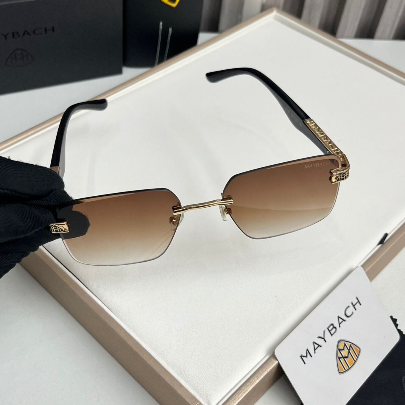 WhatsApp Image 2025-10-13 at 6.50.45 PM Maybach Square Aviator Black Brown Sunglasses