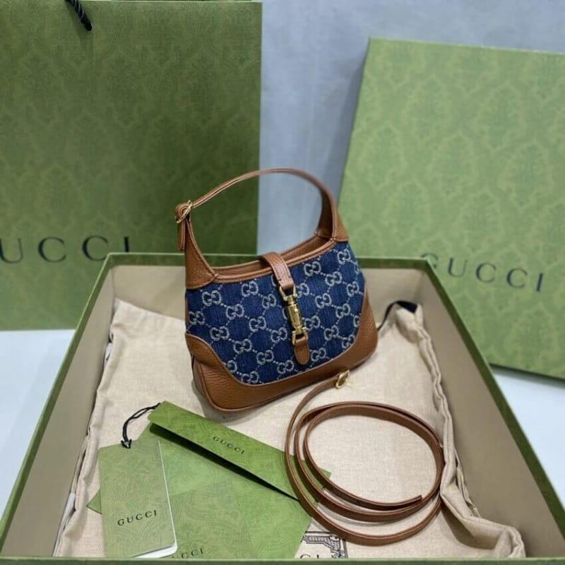 WhatsApp Image 2025-10-15 at 8.01.27 PM (2) Gucci Jackie 1961 Denim Mini Shoulder Bag (With Box)
