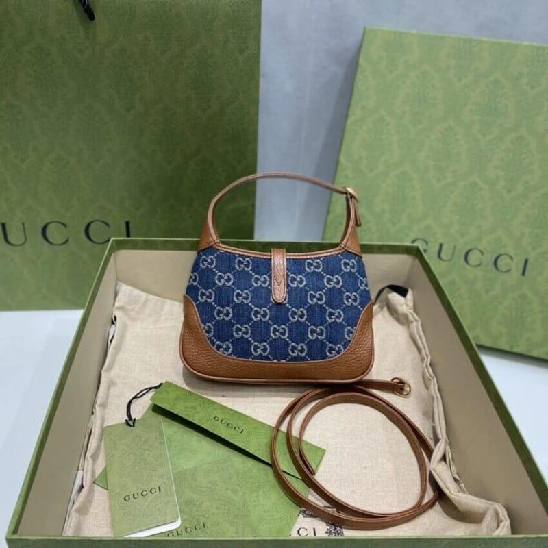 WhatsApp Image 2025-10-15 at 8.01.27 PM (3) Gucci Jackie 1961 Denim Mini Shoulder Bag (With Box)