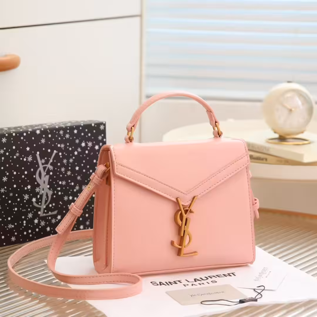 YSL Cassandra Top Handle Small Pink Hand Bag (With Box)