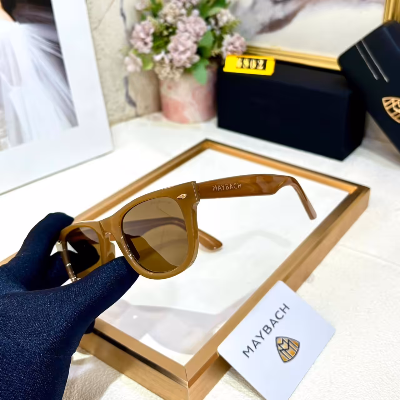 WhatsApp Image 2026-01-08 at 2.53.49 AM (1) Maybach Wayfarer Caramel Brown Sunglasses