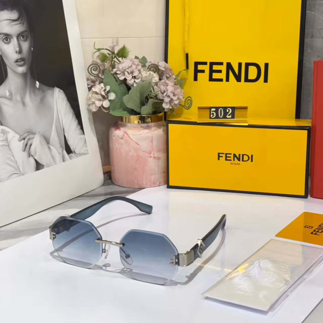 WhatsApp Image 2025-11-03 at 4.35.47 PM (1) Fendi FF Hexagonal Blue Tint Men’s Sunglass