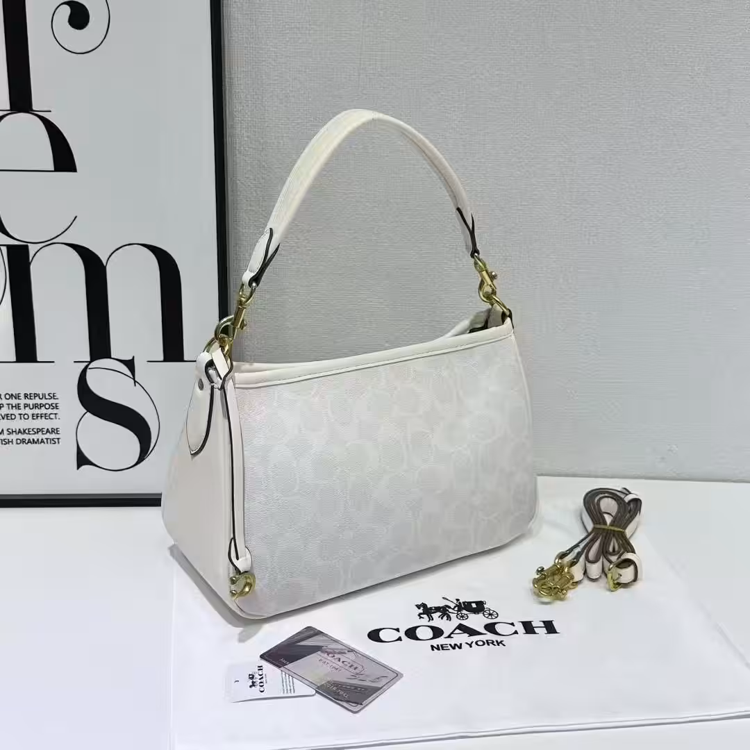 Coach Cary White Crossbody Bag (With Box)