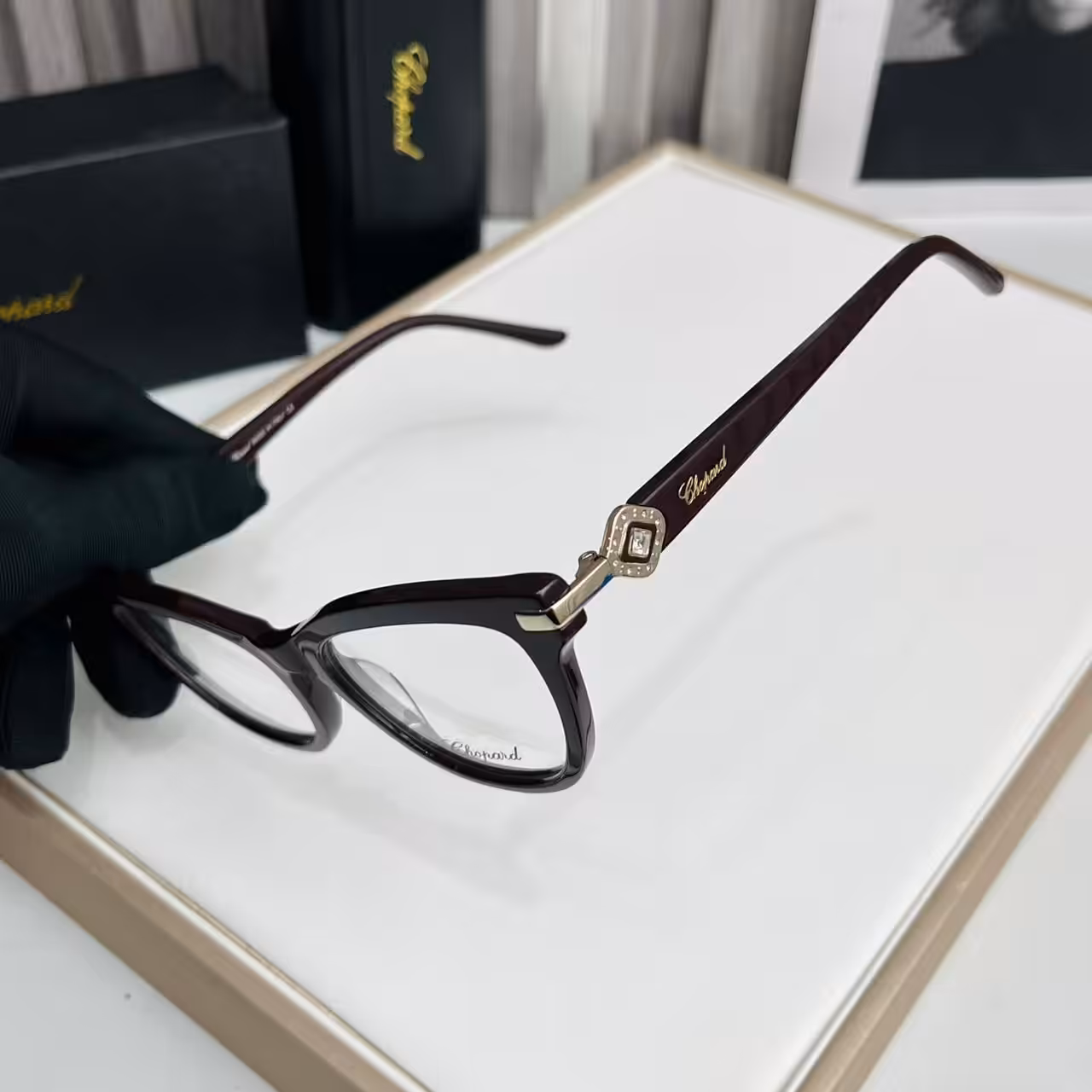 WhatsApp Image 2025-11-20 at 7.27.53 PM (1) Chopard Burgundy Cateye Luxury Optical Frame